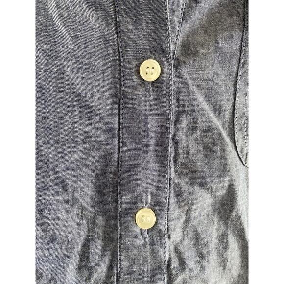 J Crew Women's XS Blue Chambray Pocket Tunic Preppy Coastal Nautical Boat Prep - Picture 4 of 5